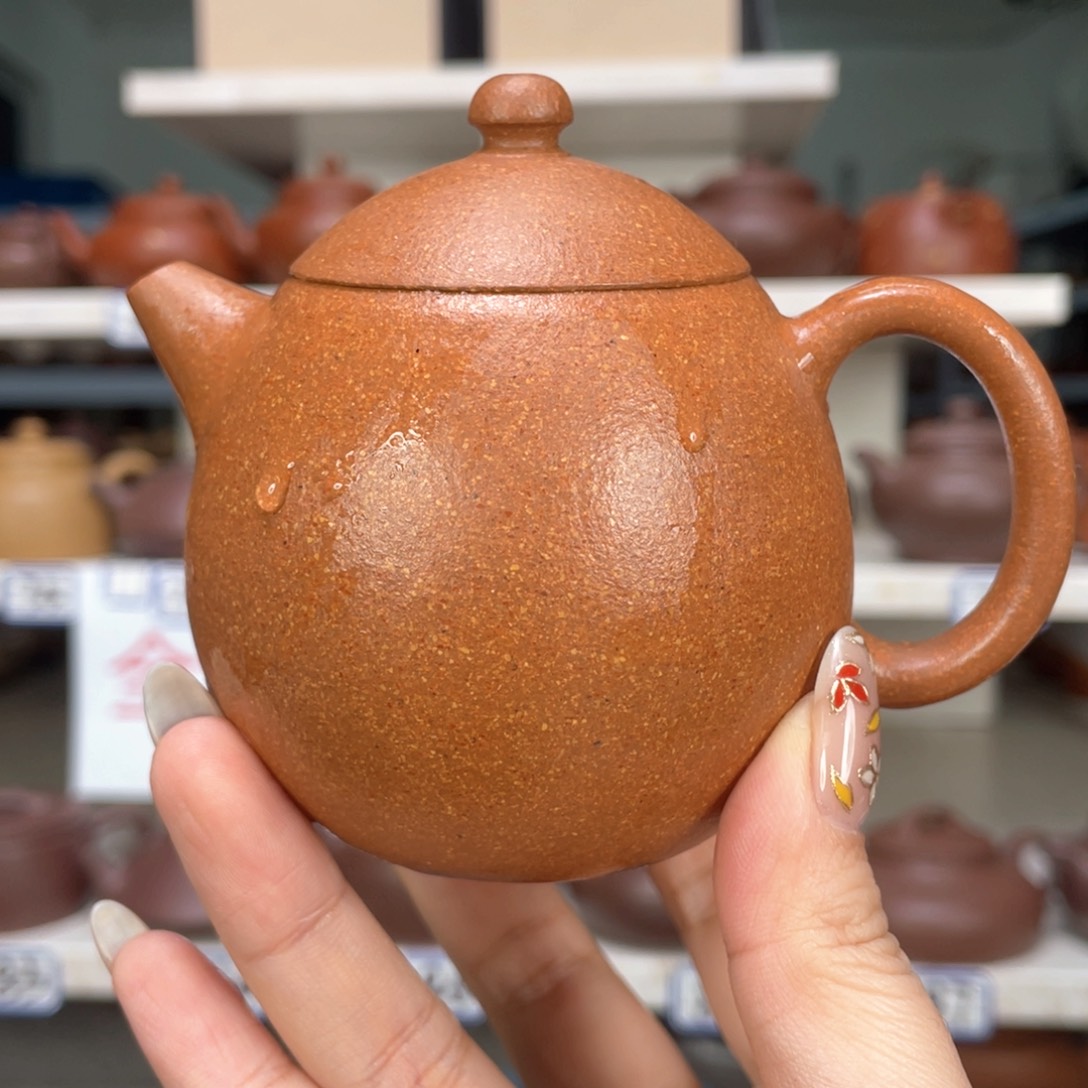 紫砂茶壶金降坡全手180毫升