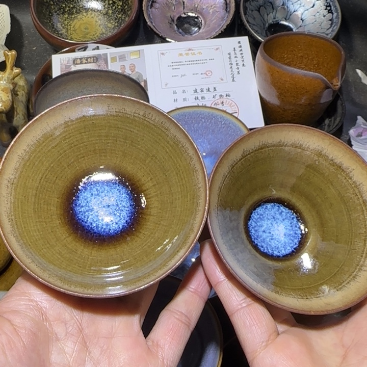 S***爺茶盏福建盏茶器两个薄胎