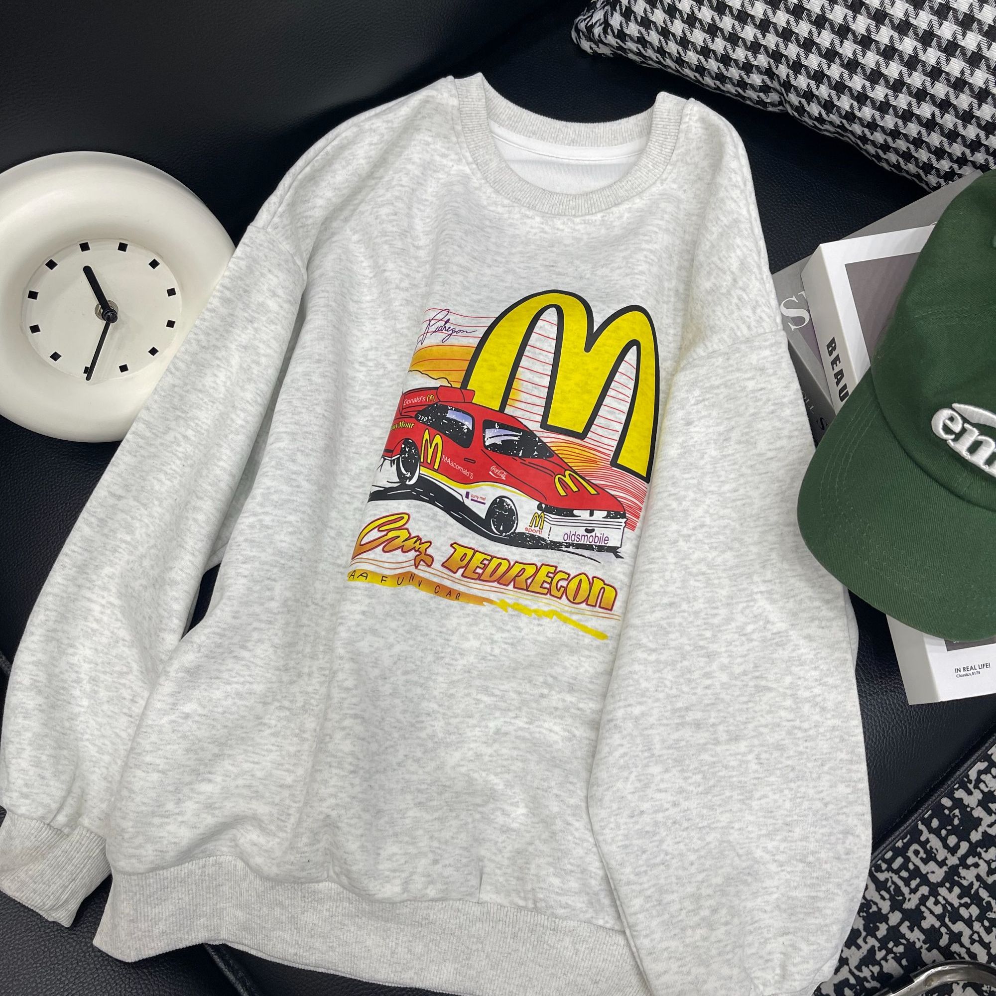 sisikids潮童卡通印花圆领不加绒卫衣y2024010