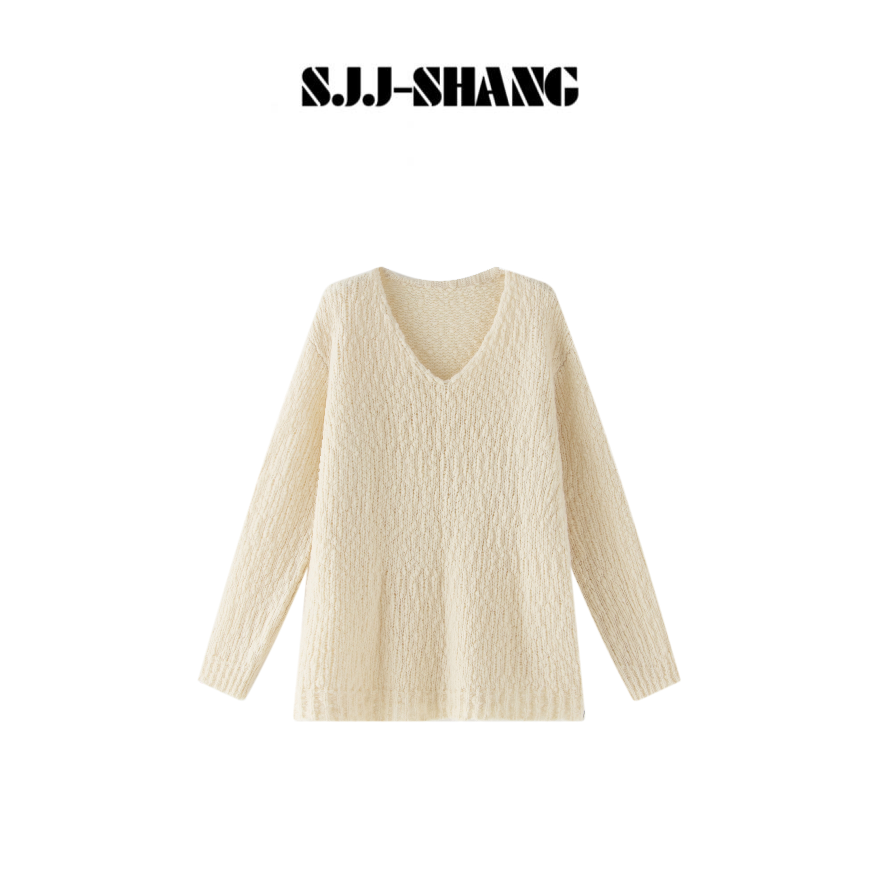 SJJ-SHANG【糯糯云朵】澳洲羊毛粗针镂空编织自加热毛衫q136274p