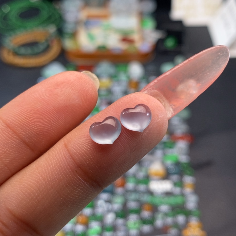 【闪购商品】翡翠挂件未镶嵌爱心