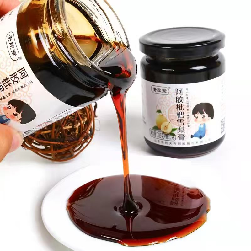 阿胶雪梨枇杷膏真材实料温润古法冲饮Y