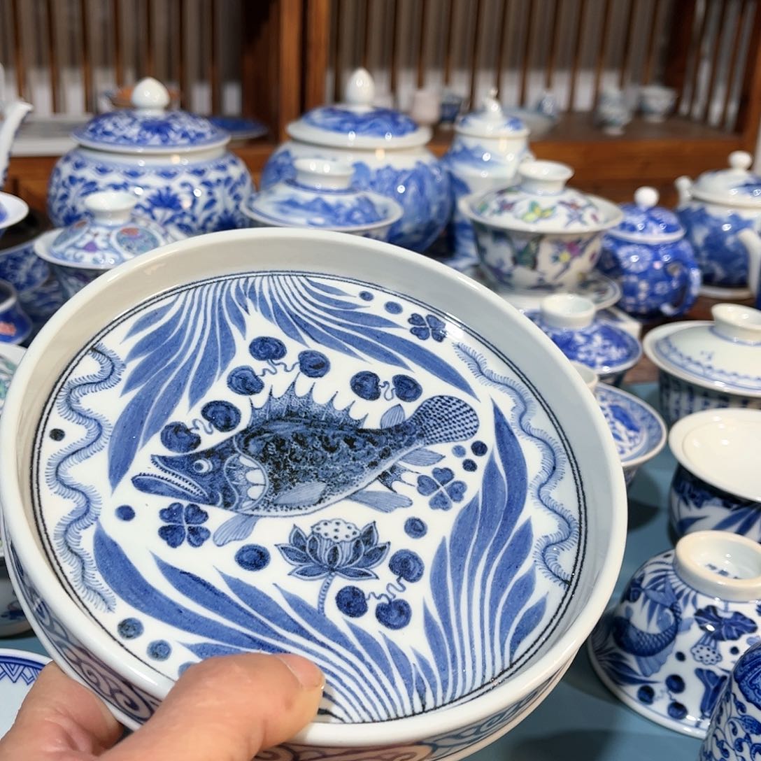 錡镇堂手工手绘壶承