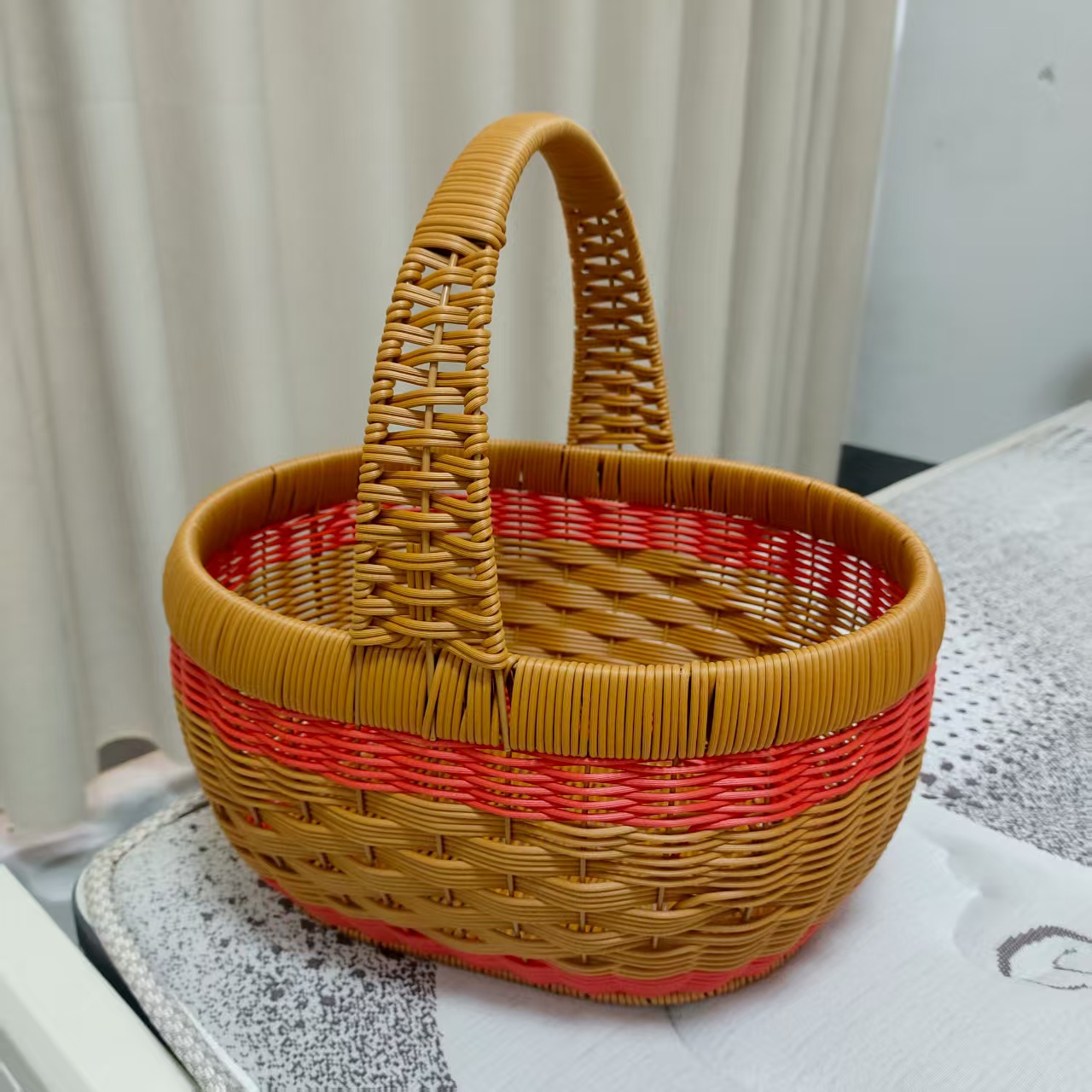 升级款渐变色中国结手提蓝35*27*35(很靓！)