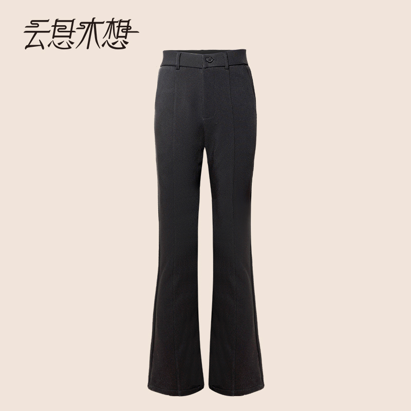 Ysimo-X云思木想 冬风夜暖 新款中腰休闲微喇保暖鹅绒裤14197