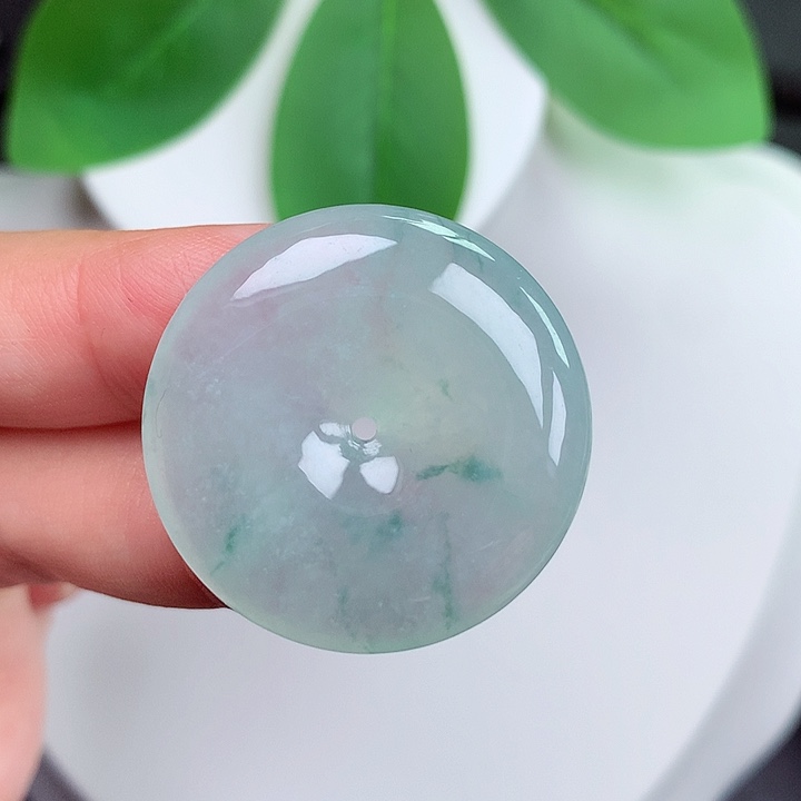 颈饰未镶嵌翡翠平安扣 29.1x5.7mm