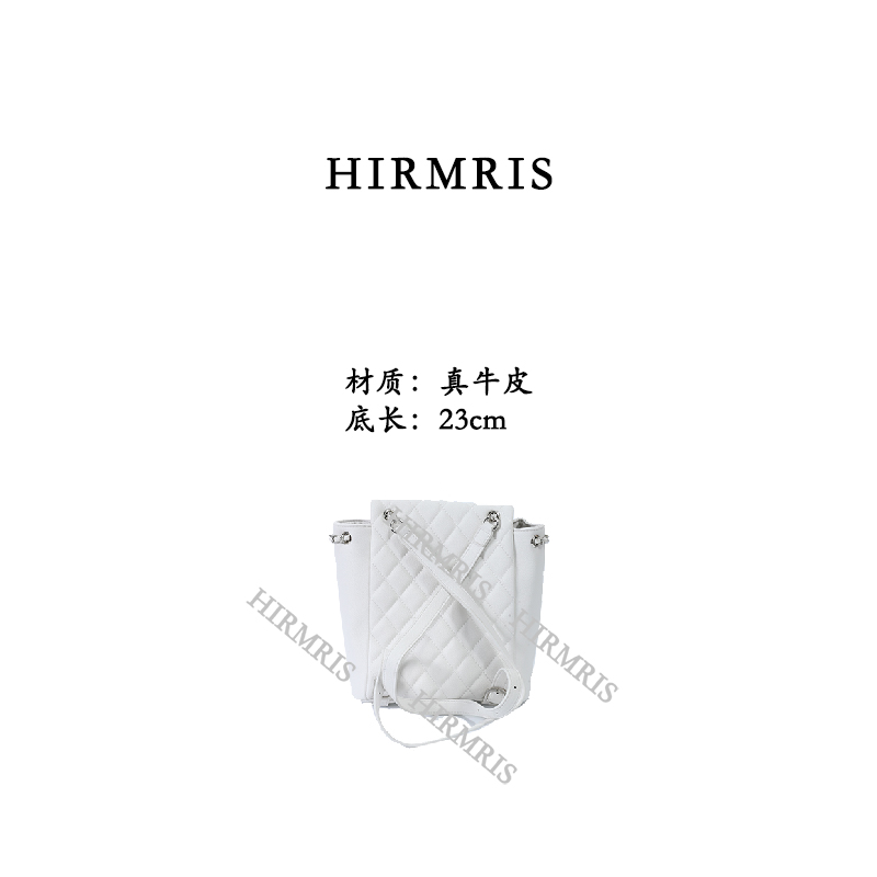 HIRMRIS手工真皮包CZ116 青蛙香白色