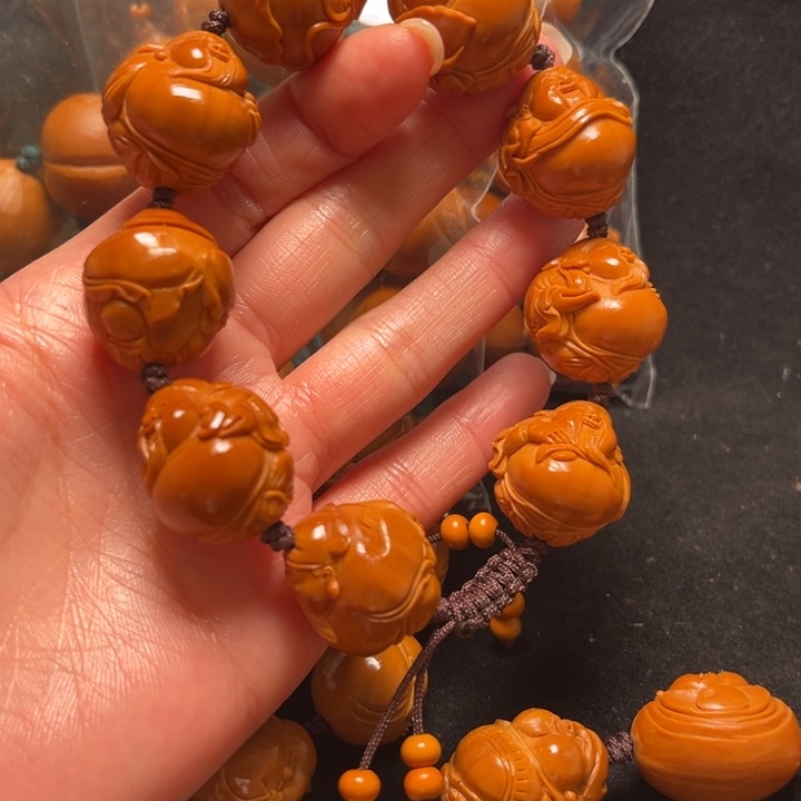 …***…橄榄核手串财神21