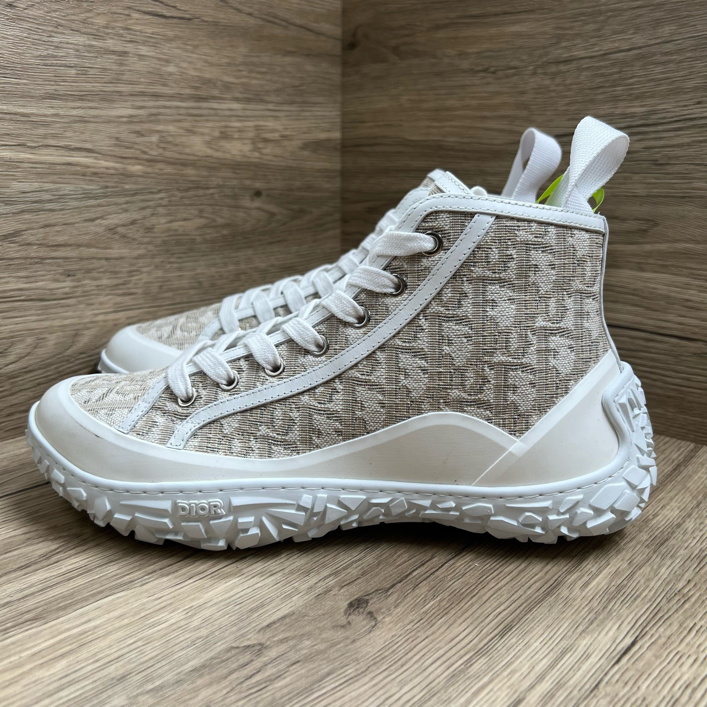 99新 DIOR/迪奥 B28 灰色满印中帮鞋 42码