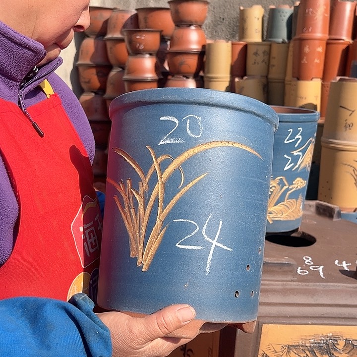 紫砂紫砂花盆盆栽