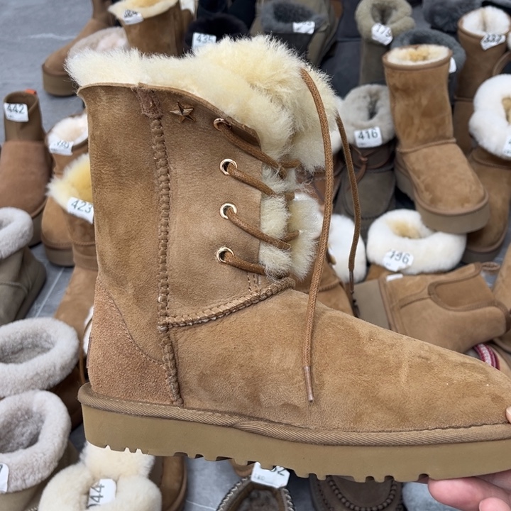 栗色薄底女神雪地39