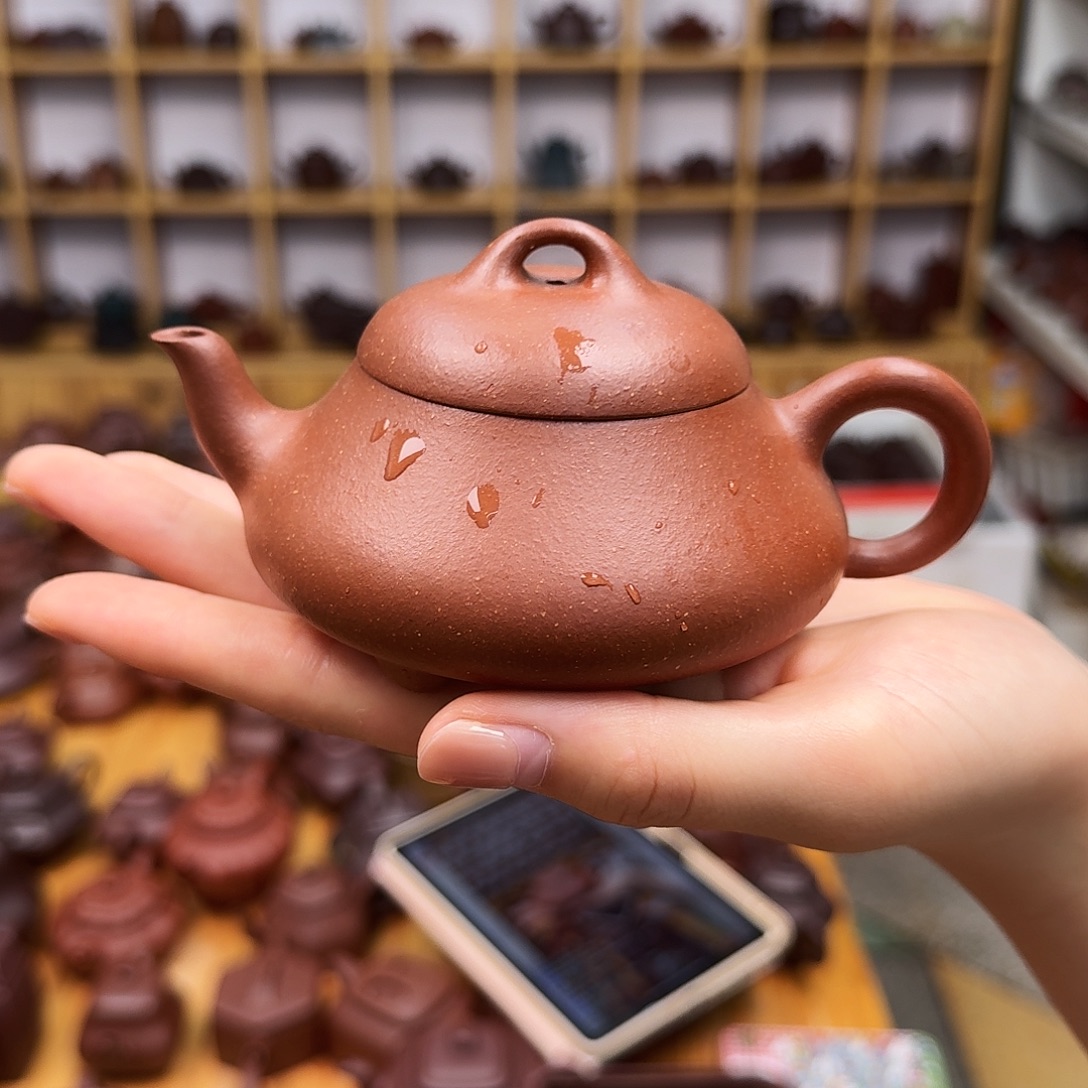 茶壶紫砂紫砂壶汉棠石瓢160cc
