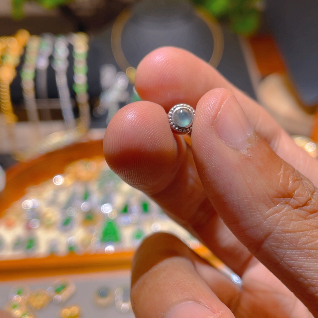 翡翠银S925镶嵌吊坠(不含链)