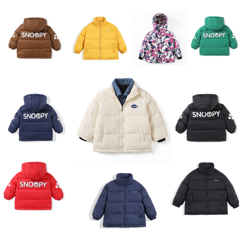 【支持剪开】儿童冬季男女童90白鸭绒羽绒服