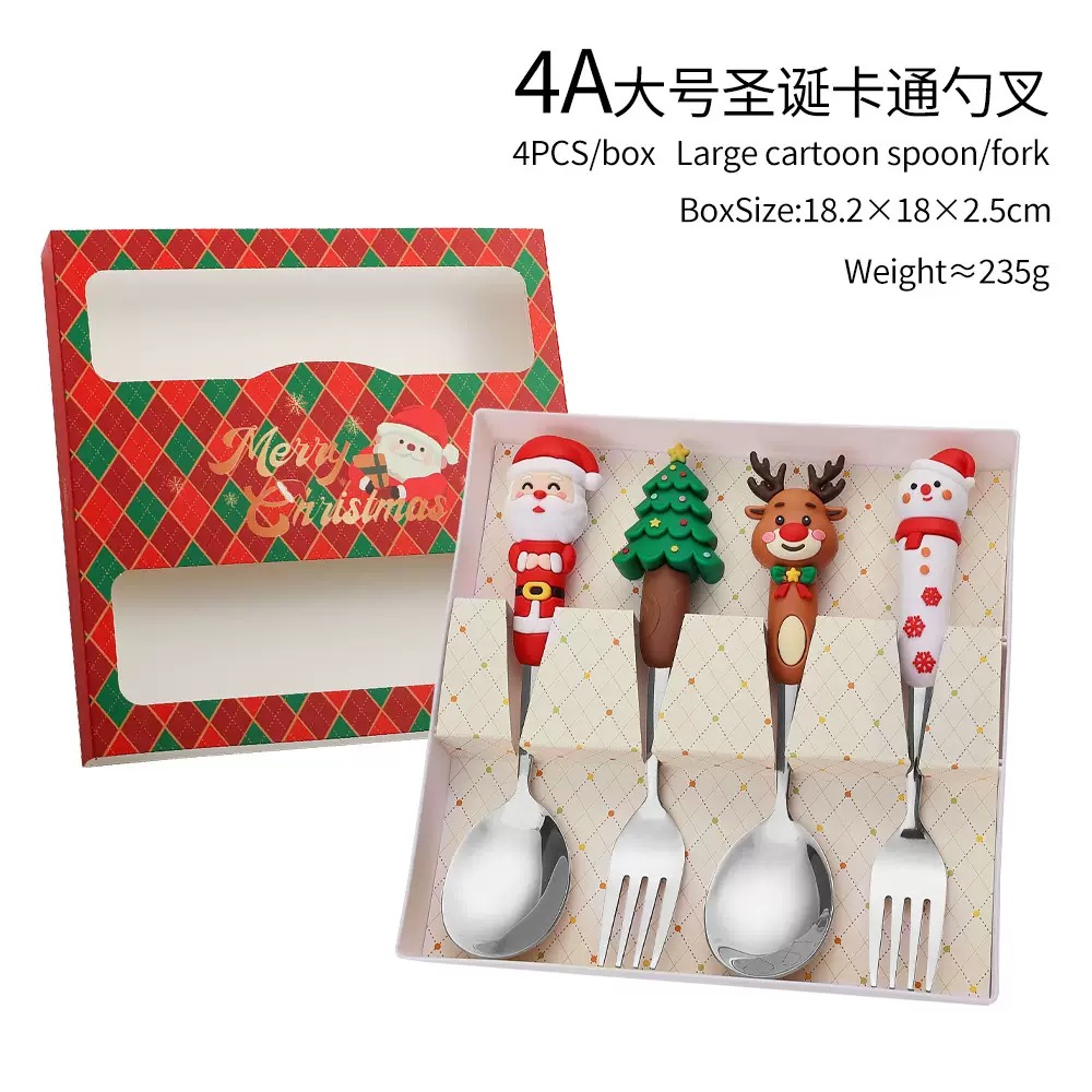 圣诞可爱卡通餐具适合当圣诞节礼品