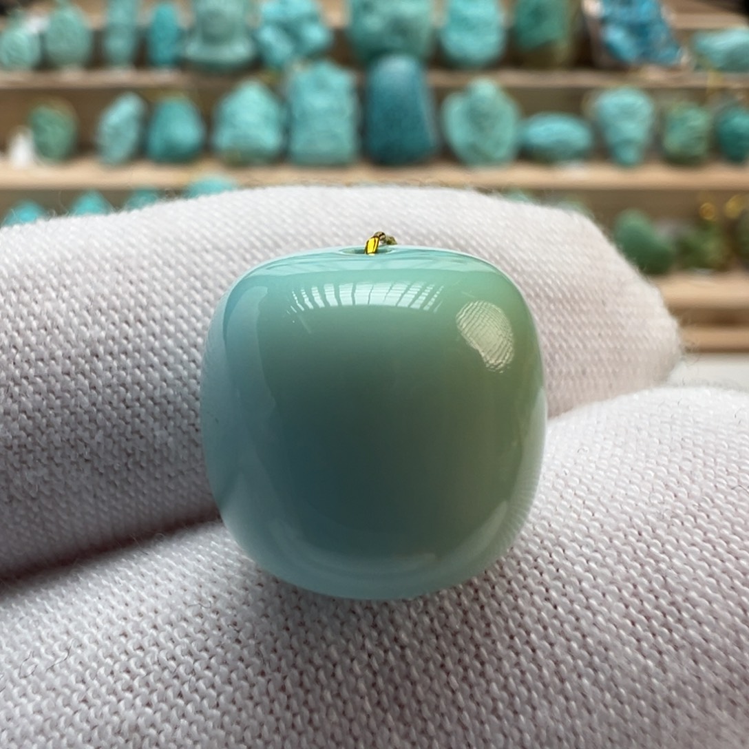 绿松石未镶嵌配饰13.1*12.2