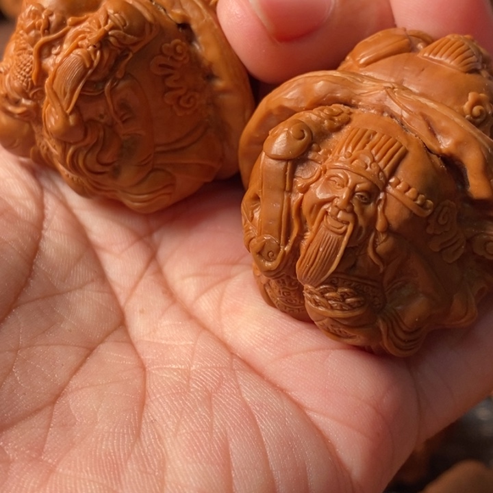 真***诚把件文玩核桃五路财神