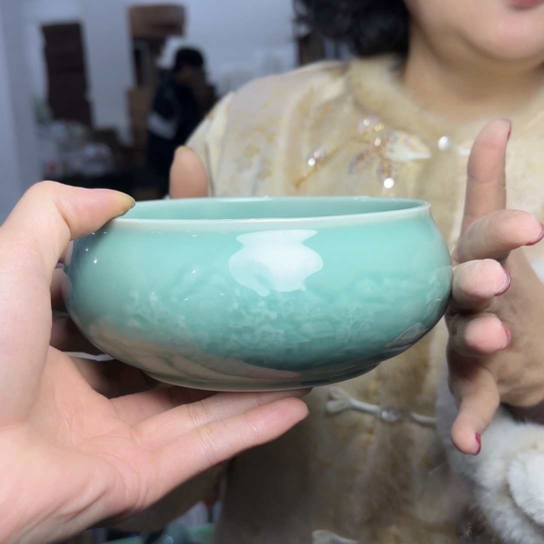 龙泉云间青瓷小米茶器