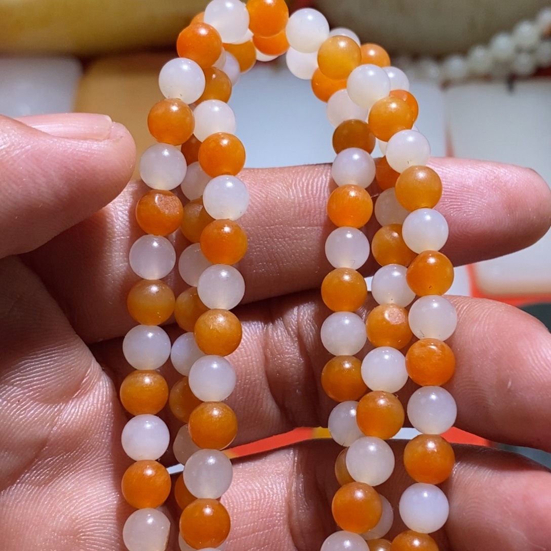 和田玉未镶嵌套链