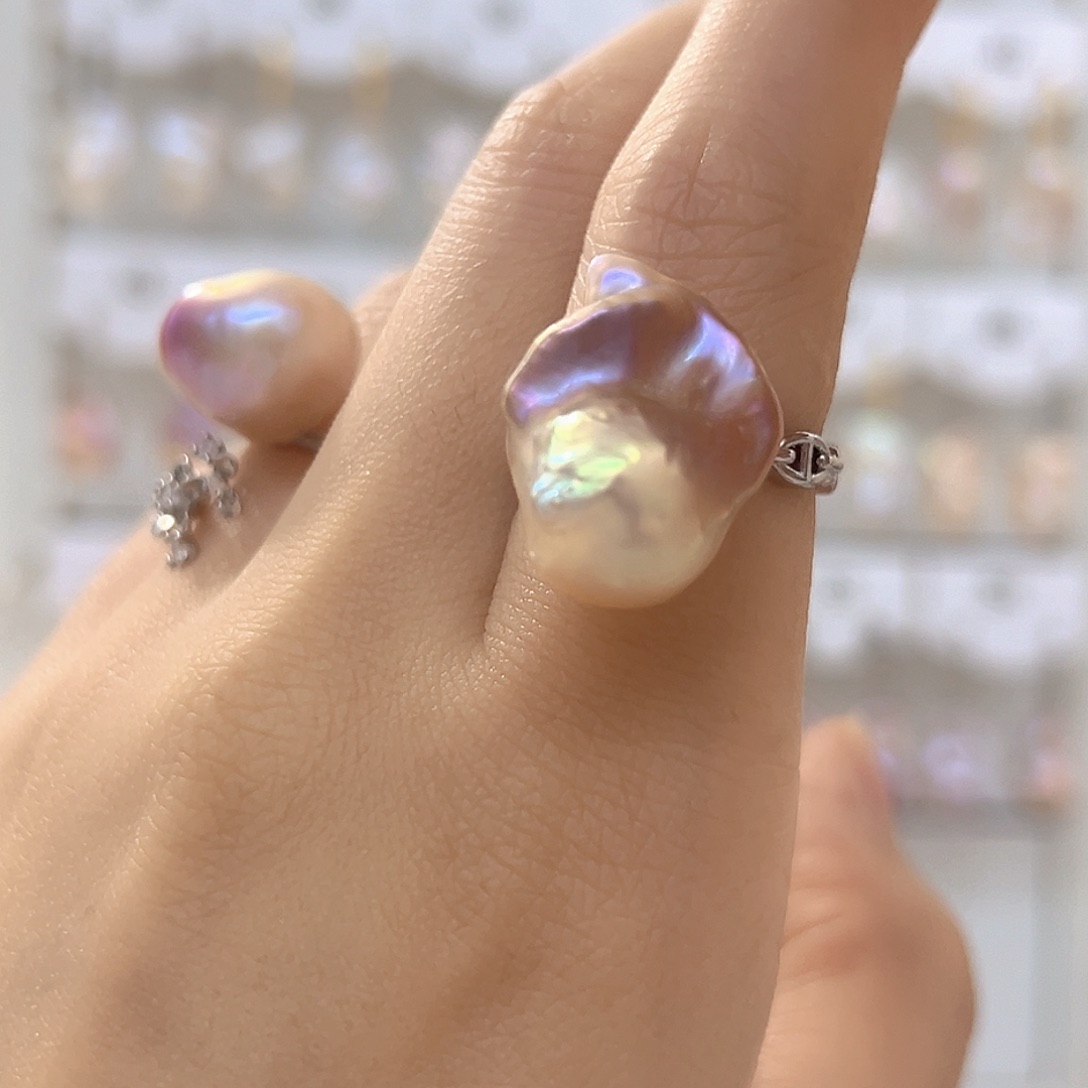 颈饰银S925镶嵌淡水珍珠