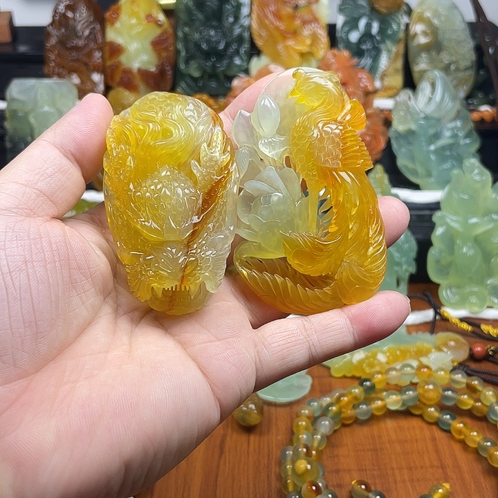 蛇纹石玉未镶嵌手把件