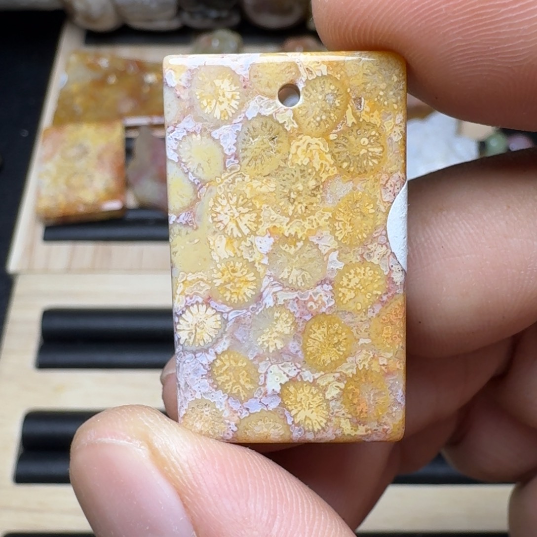 未镶嵌纯天然色有机玉石保真色硅化玉