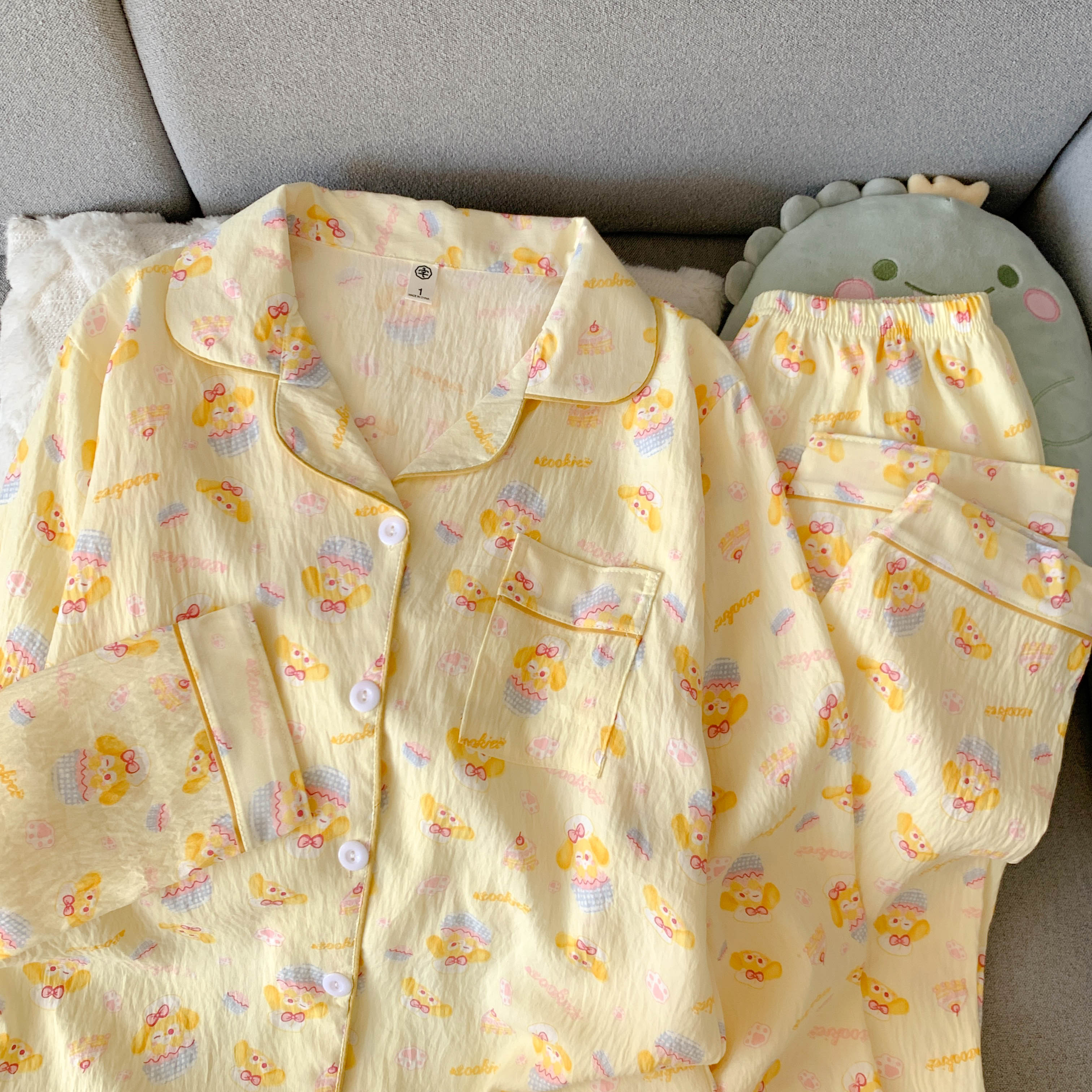 云朵棉春秋季新款睡衣女甜美卡通印花少女感两件套休闲简约家居服