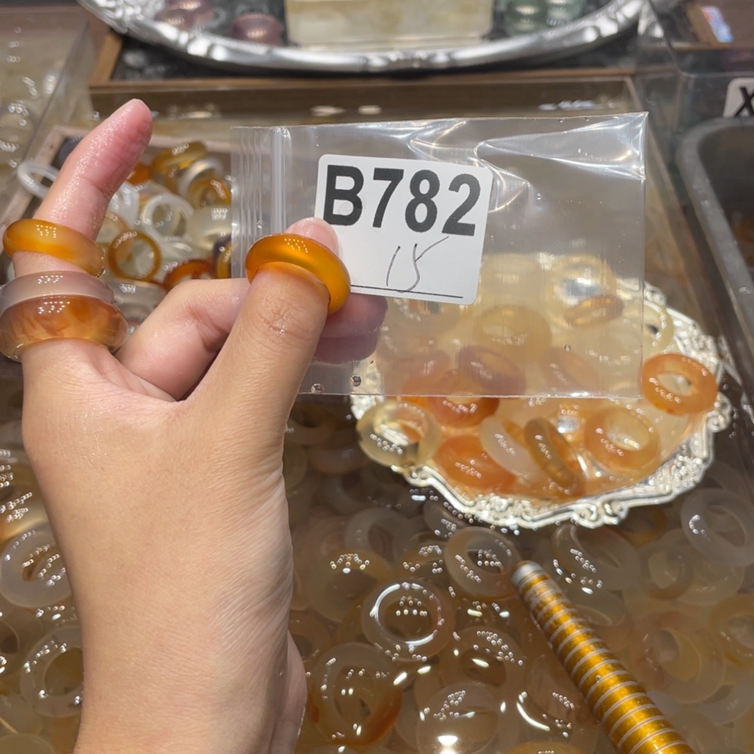 玛瑙/玉髓未镶嵌戒指782