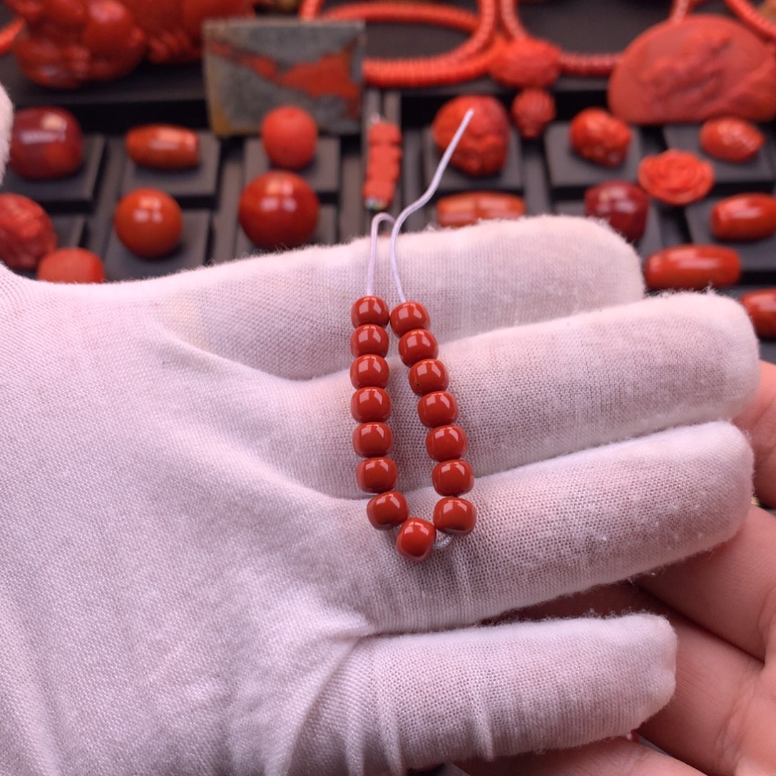 南红玛瑙未镶嵌川料原矿老型单珠6mm（多样性发其一