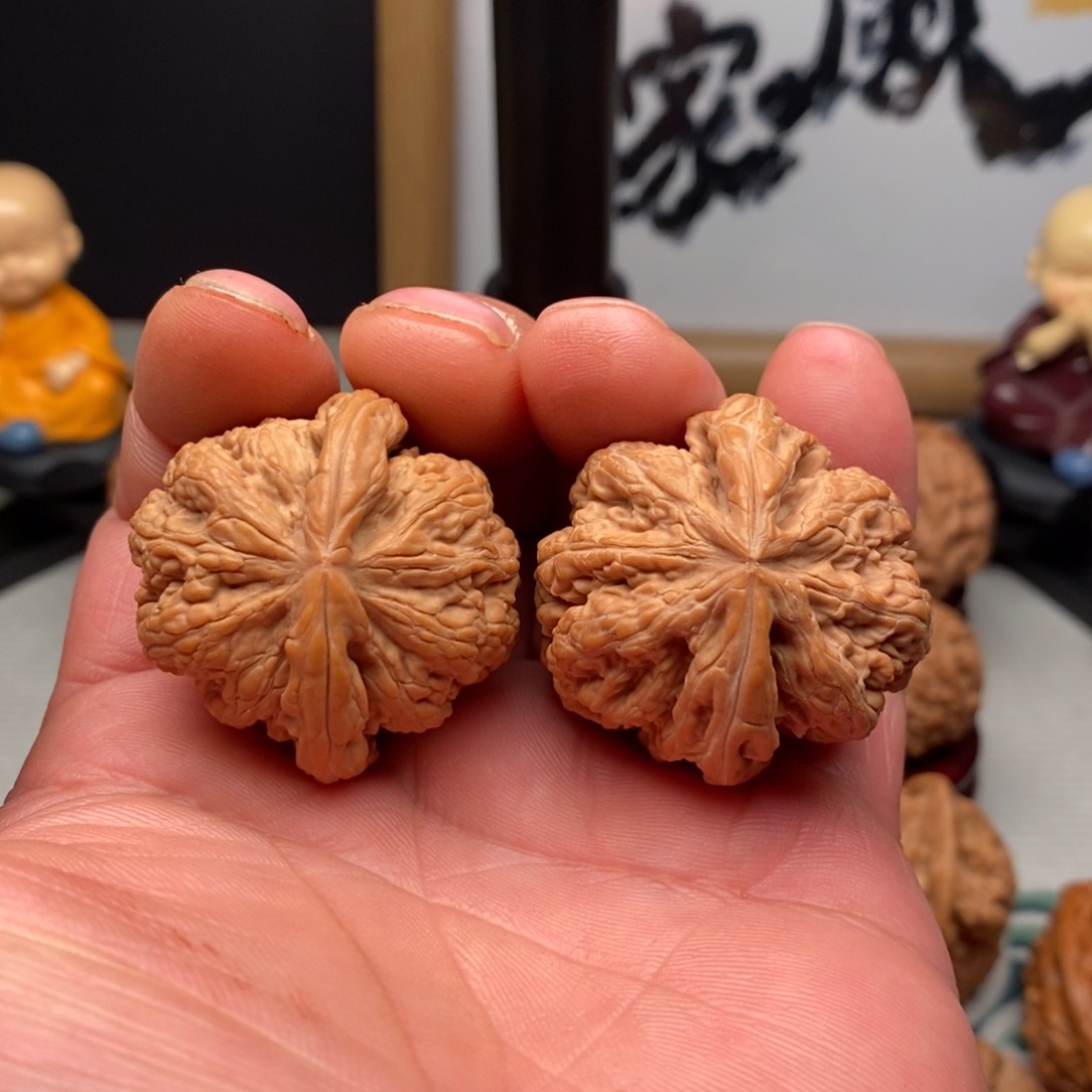 文玩核桃把件37尺平谷大粗筋