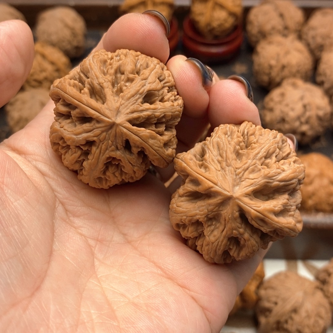 把件文玩核桃38尺全品平谷粗筋