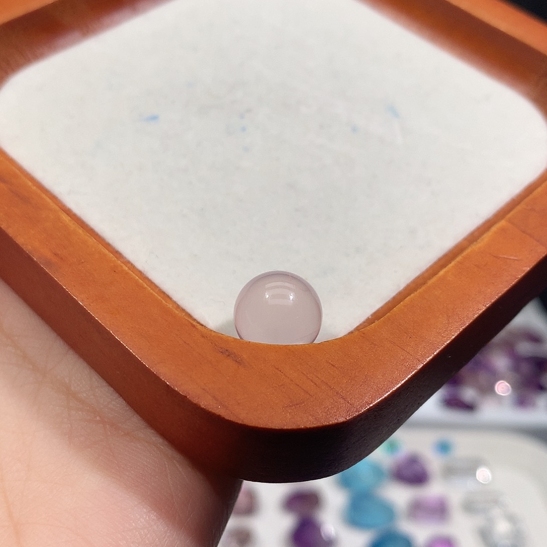 未镶嵌珠宝半成品水晶粉水单珠打孔定制不退换