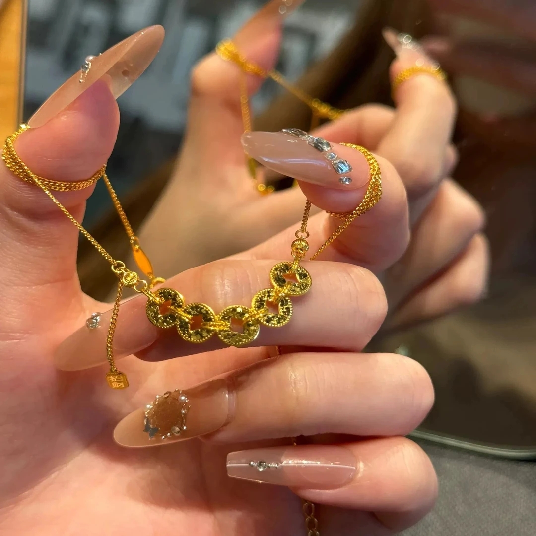 铜合金项链 时尚钱多多项链652