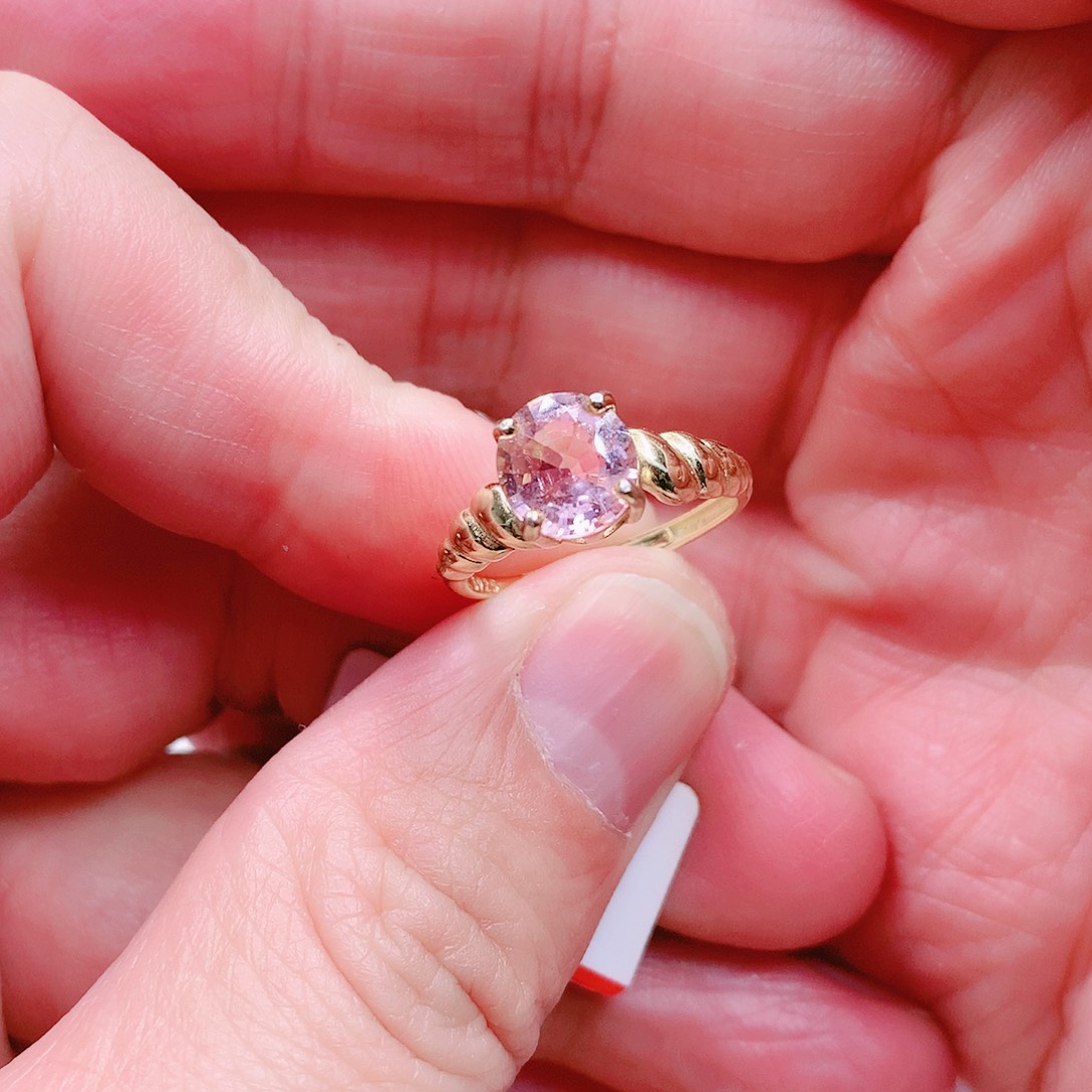 碧玺戒指银S925镶嵌戒指