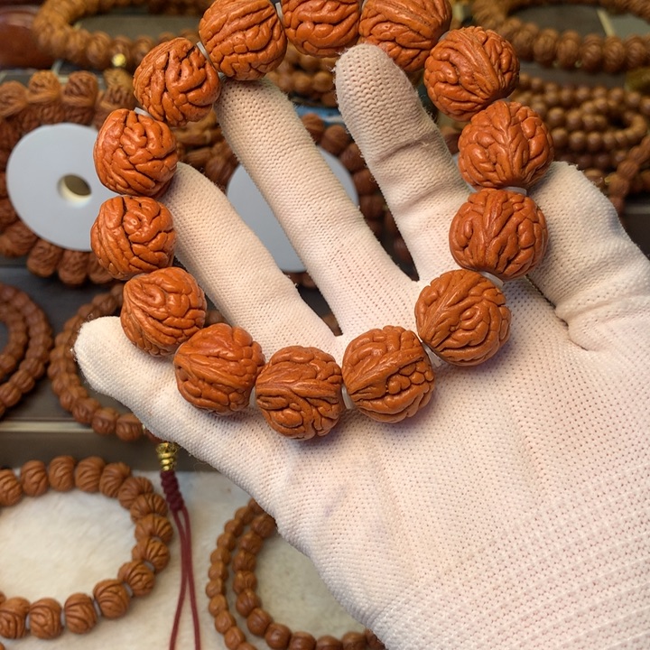 桃核手串秦岭龙纹