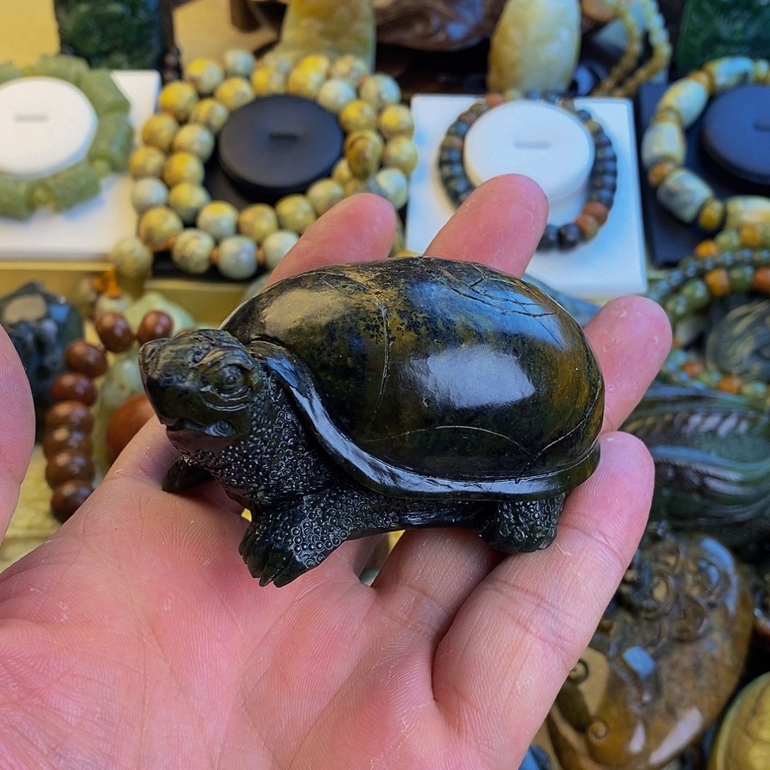 岫岩河磨玉（透闪石质玉）手把未镶嵌