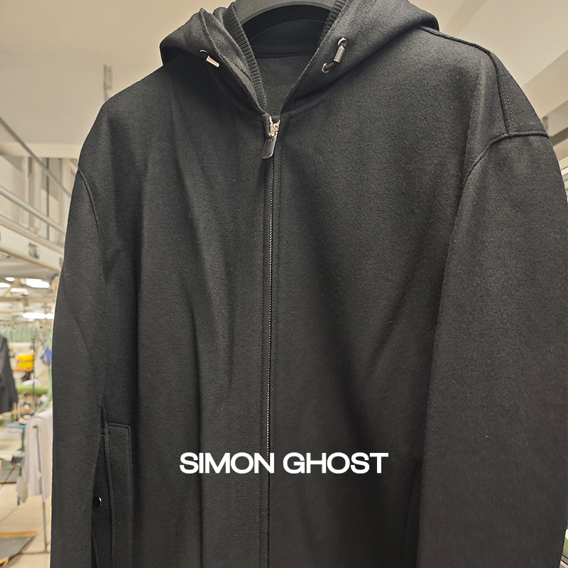 意大利男士秋冬新品连帽卫衣套装男士户外黑色休闲外套