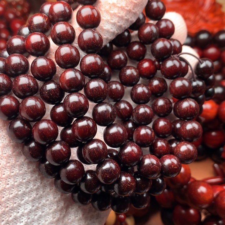 染料紫檀（血檀）手串/手链1.0镇店紫泥满金星108