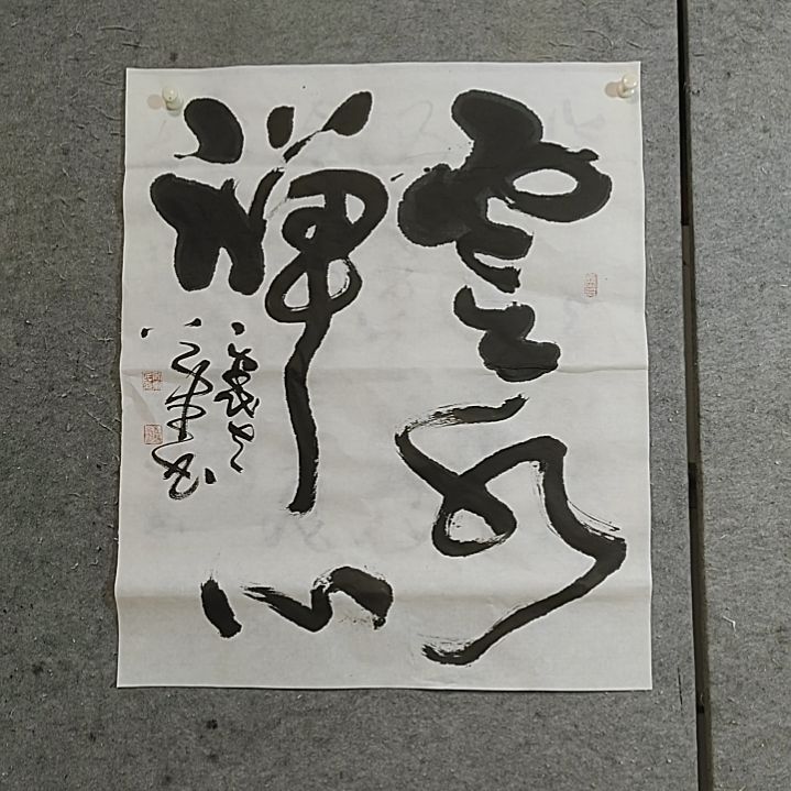 书法云水禅心。70X80。大斗方