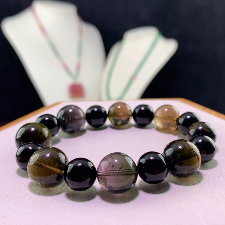 双色碧玺手链未镶嵌