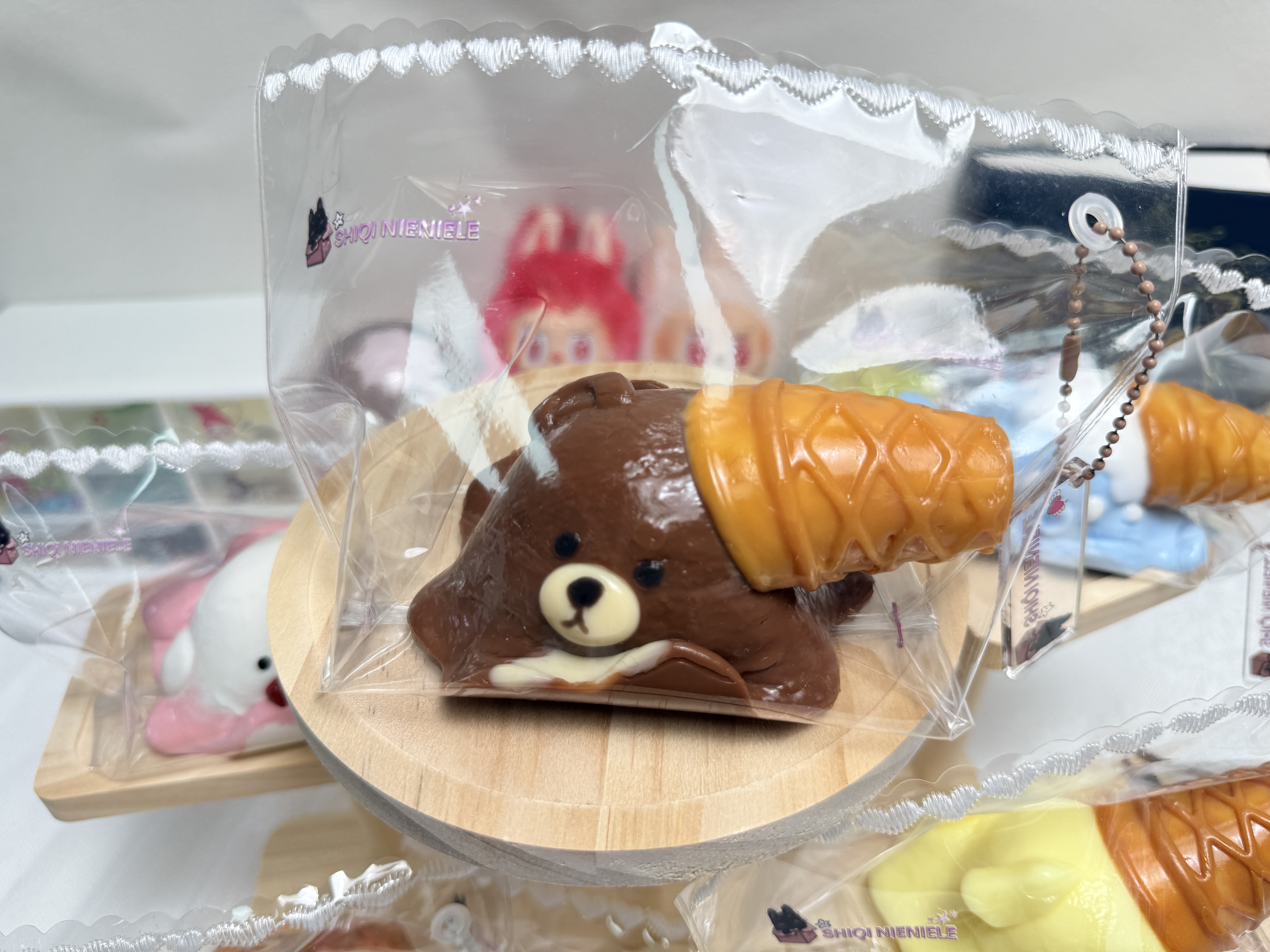 【乳膏泥】小熊雪糕筒（纯手工必有微瑕）食品级硅胶解压玩具