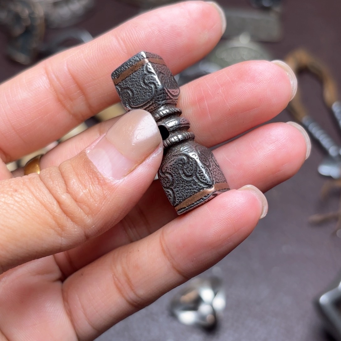 铜星月菩提吊坠项链