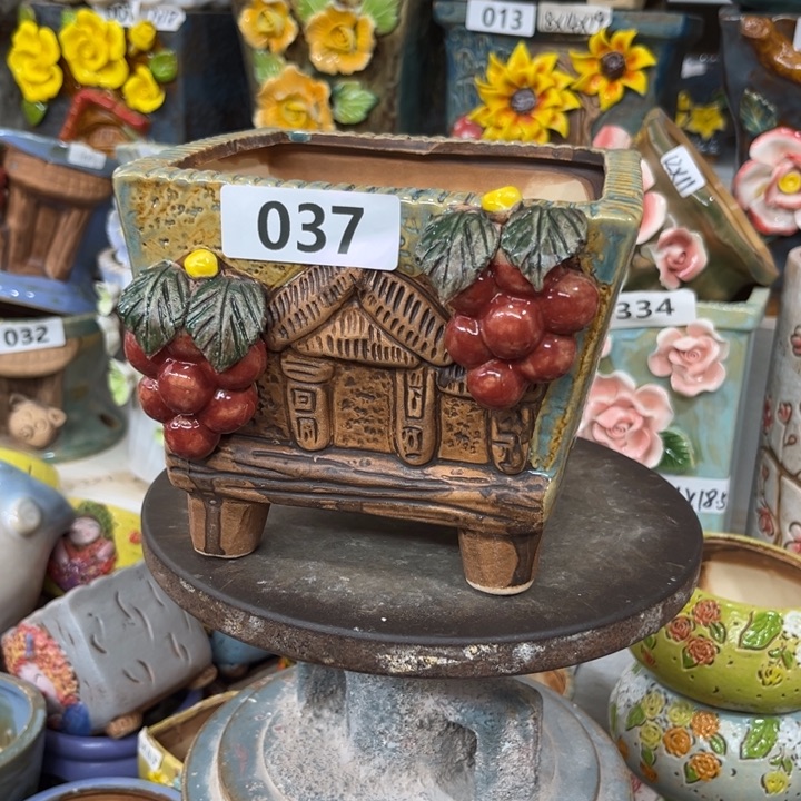 紫砂花盆粗陶材质多肉花盆