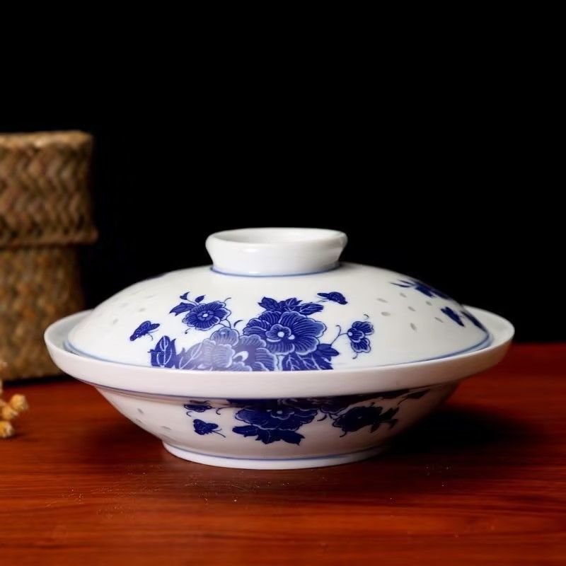 口径18高度8景德镇陶瓷青花玲珑合合器小号252