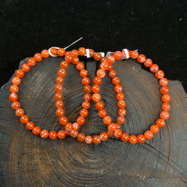 原矿无优化保山南红廊坡锦红高山流水5-6mm单圈手串多样性发1