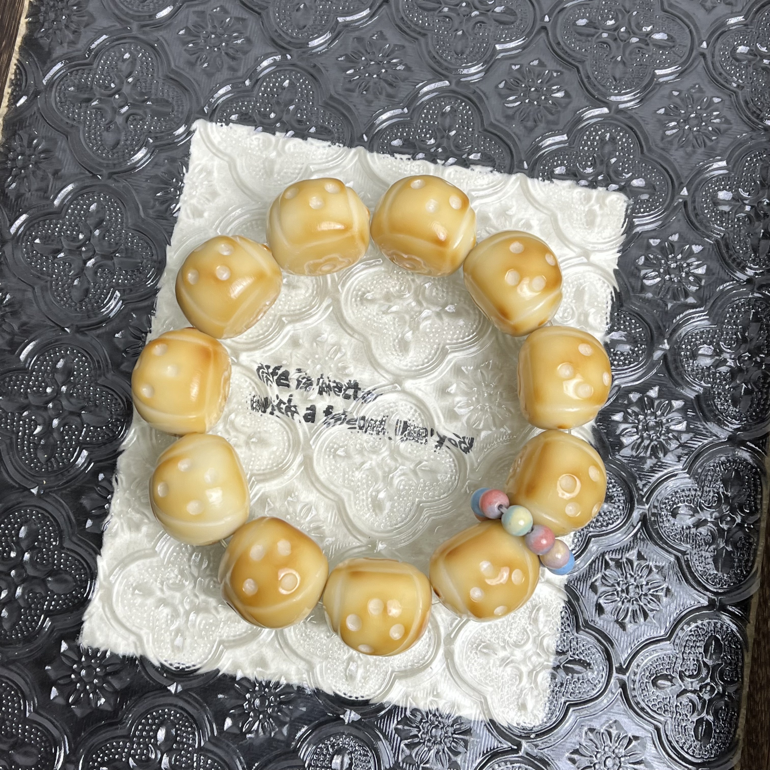 【秋光星瓢23-24mm】象牙果炭烤七星瓢虫单圈 CP111-2784