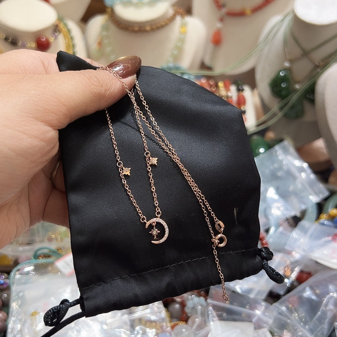 银S925镶嵌颈饰玛瑙/玉髓锦**点