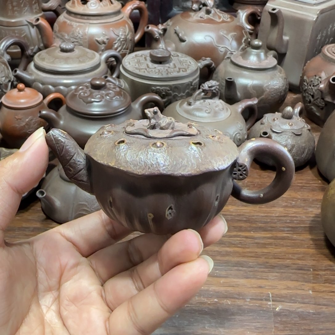 紫砂茶壶旭*原矿料，全手工！