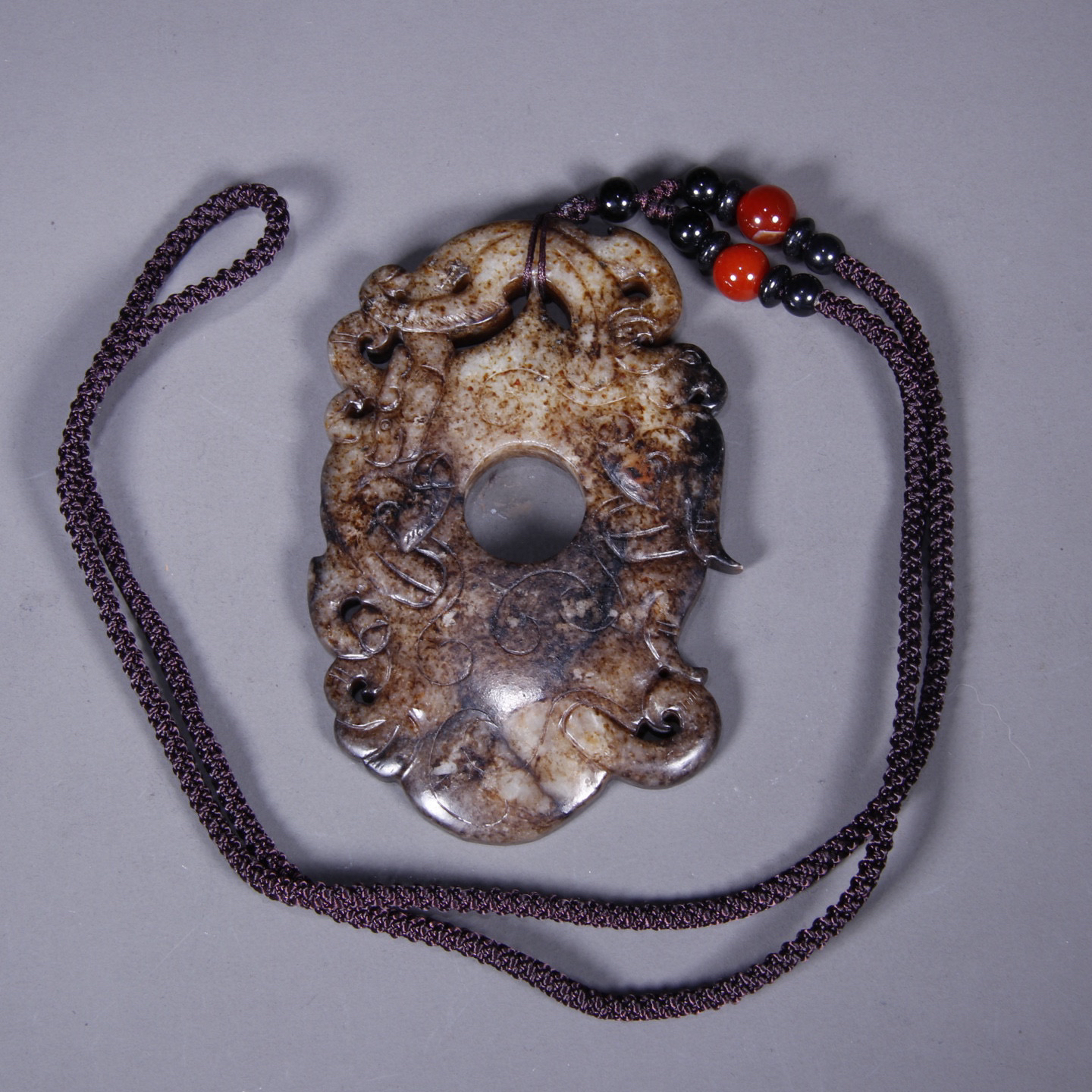 旧藏和田玉鸡心佩挂件 G高52998