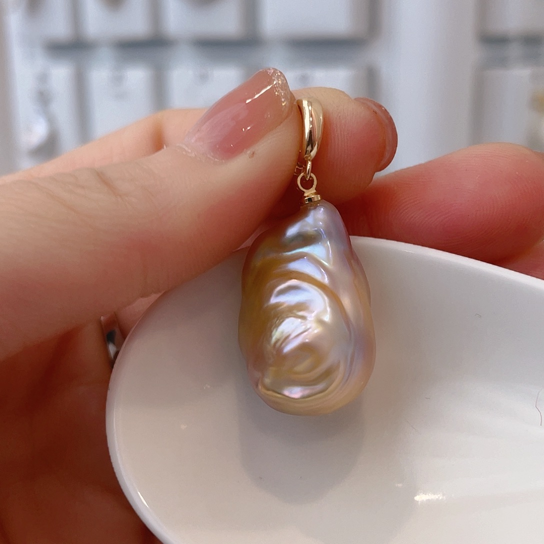 淡水珍珠颈饰银S925镶嵌小*